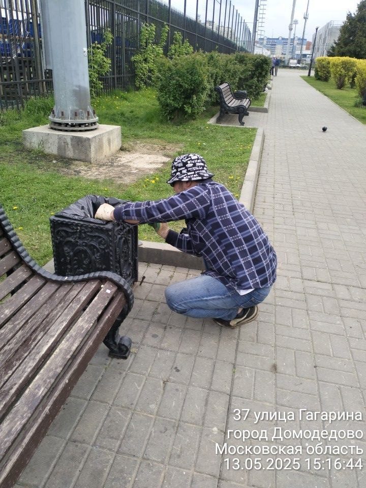 Покраска ограждений и лавочек — Правильный порядок, Домодедово
